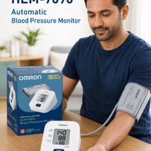 OMRON HEM-7090 Automatic Digital Upper Arm Blood Pressure Monitor with IntelliSense Technology, One Button Operation, Irregular Heartbeat Detection, Body Movement Detection, Cuff Wrapping Guide, Large LCD Display, Last Reading Memory, Standard Adult Cuff 22–32 cm, Oscillometric Measurement, Home Blood Pressure and Pulse Monitor, Clinically Validated, 4 AA Battery Powered