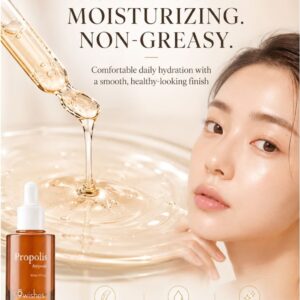 9WISHES Propolis Ampoule 30ml Korean Face Serum with Propolis Extract 16,200 ppm, Niacinamide, Allantoin, Portulaca Oleracea, Houttuynia Cordata, Green Tea & Licorice Root Extracts, Lightweight Non-Greasy Moisturizing Ampoule for Skin Barrier Support, Soothing Care and Healthy-Looking Radiance, AM & PM Use, All Skin Types Including Sensitive Skin