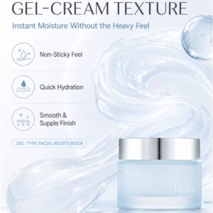 9Wishes Hydra Ampule Cream 50ml / 1.69 fl. oz. Korean Facial Moisturizer with 43% Coconut Water, Sodium Hyaluronate, Squalane, Baobab Seed Extract & Allantoin, Lightweight Non-Sticky Gel-Cream for Quick Hydration, Oil-Moisture Balance, Moisture Barrier Support and Up to 48-Hour Moisturization